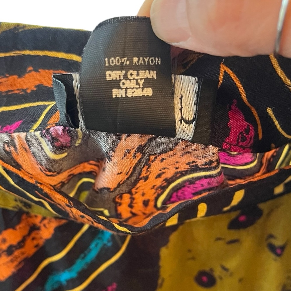 80s vintage abstract midi maxi skirt size small - Picture 14 of 14